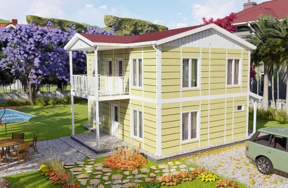 Casas Pré-fabricadas de 128 m2 com Estética Apurada